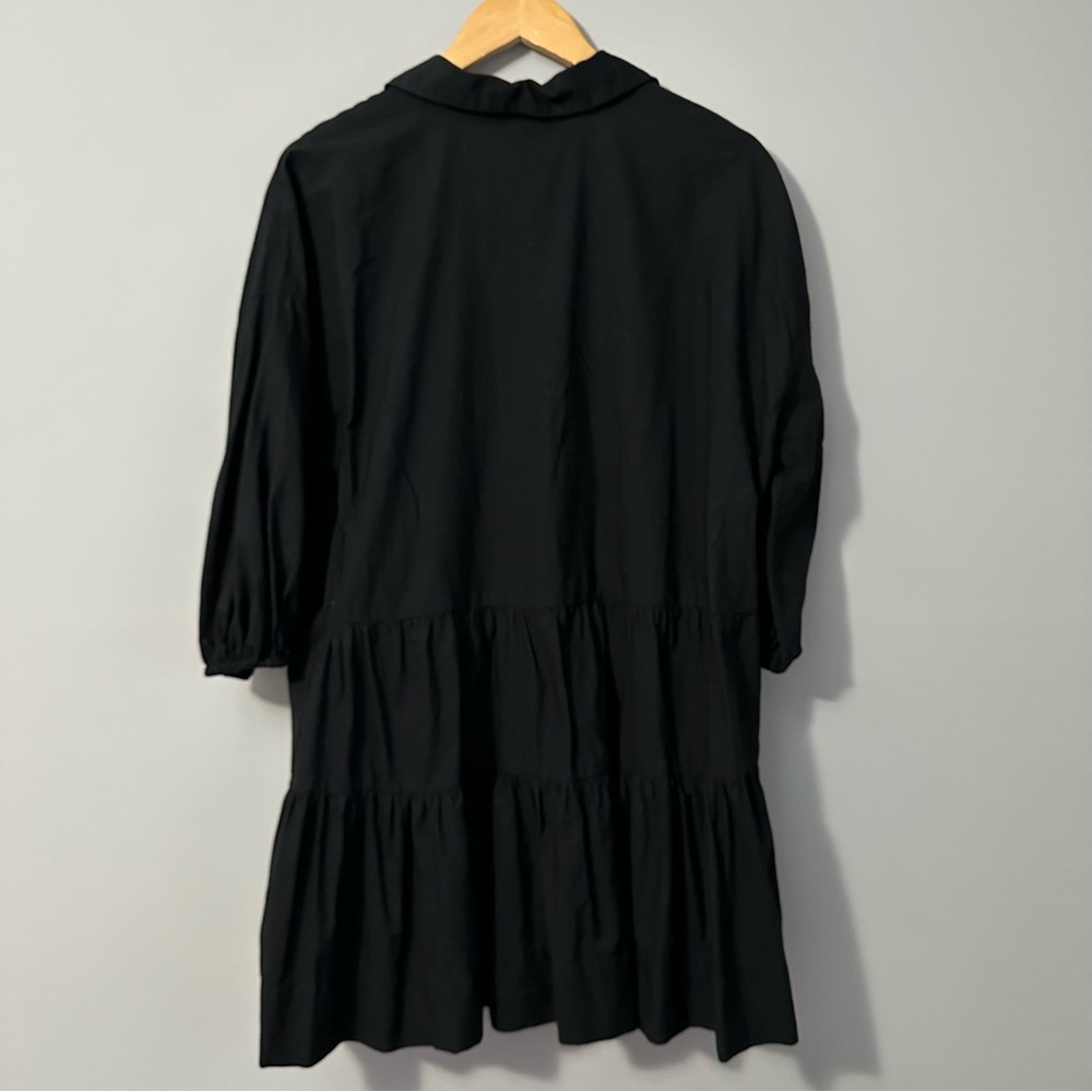 Free People Misha Mini Dress Black Small Fairycore Babydoll Tiered Boho Chic - Picture 4 of 14